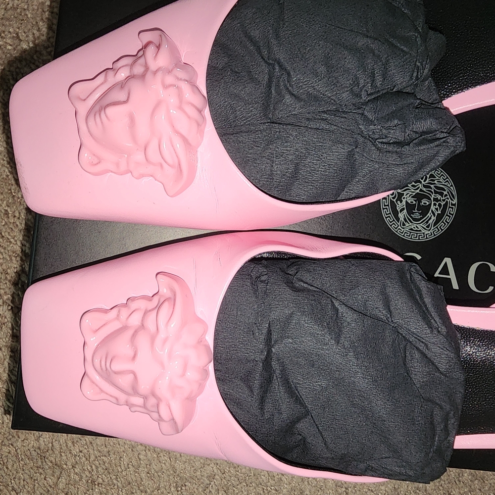 100 % Authentic Versace Pink Women's Slingback Shoes